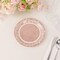 25 Natural 7 in Burlap Print White Floral Lace Trim Salad Paper PLATES